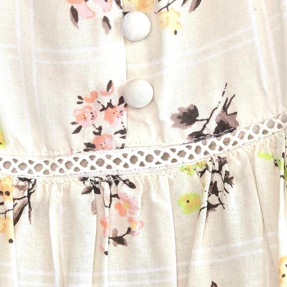 Urban Outfitters Yellow Floral Honey Tiered Mini Dress. Size Small. - Picture 4 of 10